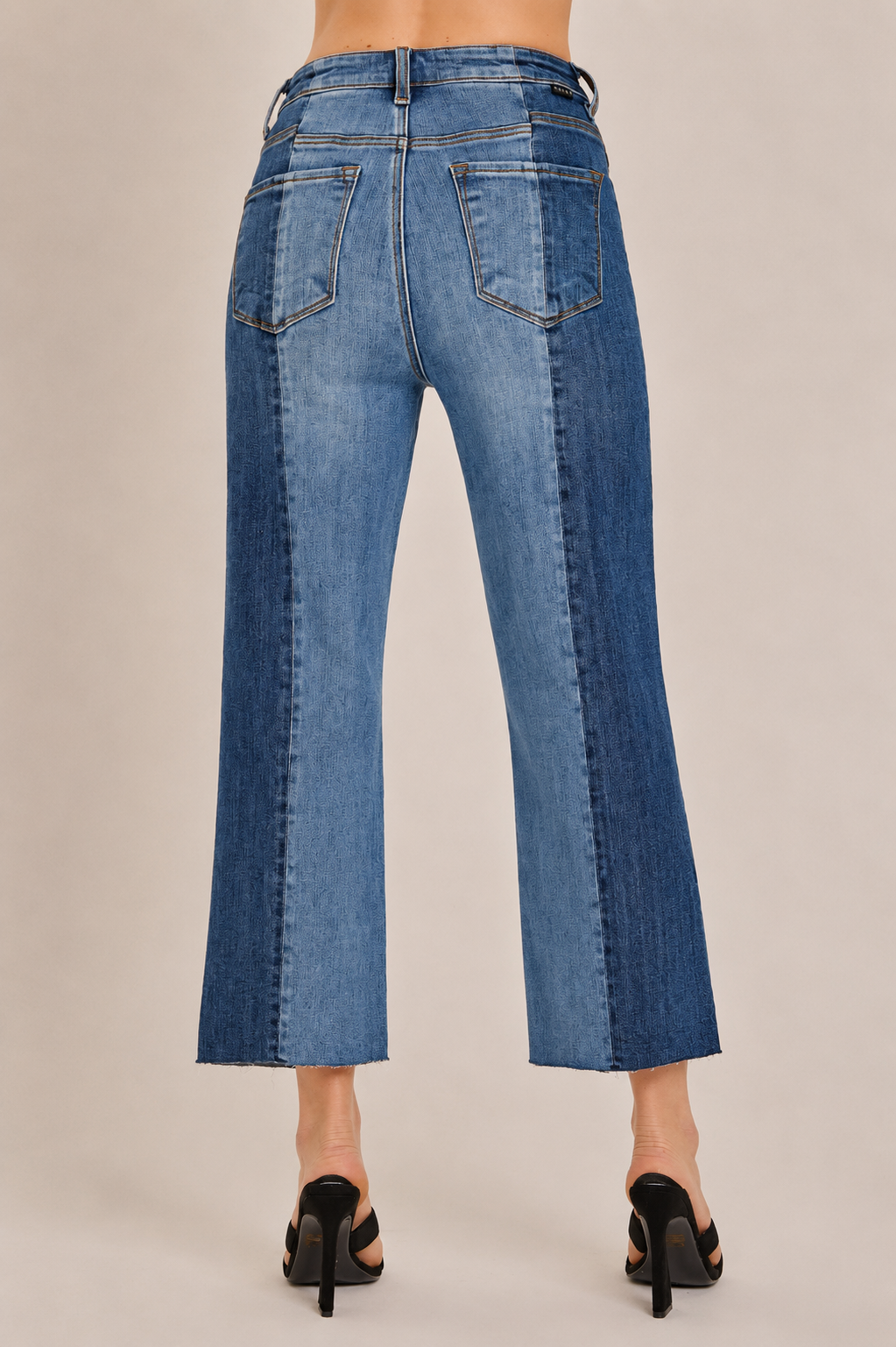 Jean Bicolore Taille Haute