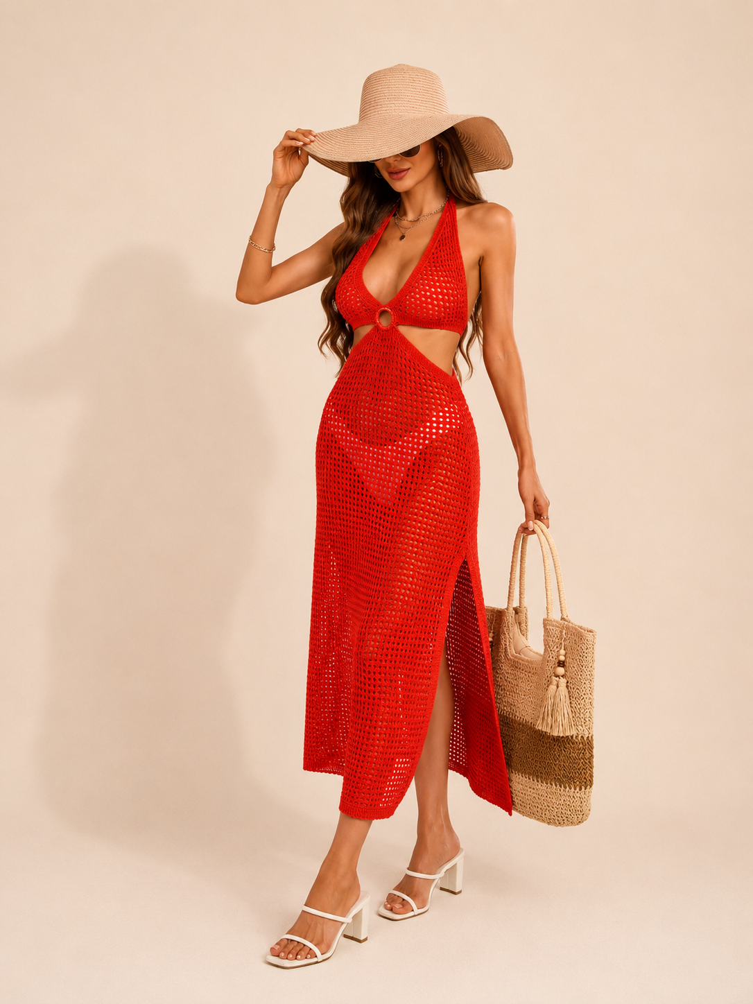 Robe Crochet Col Licou
