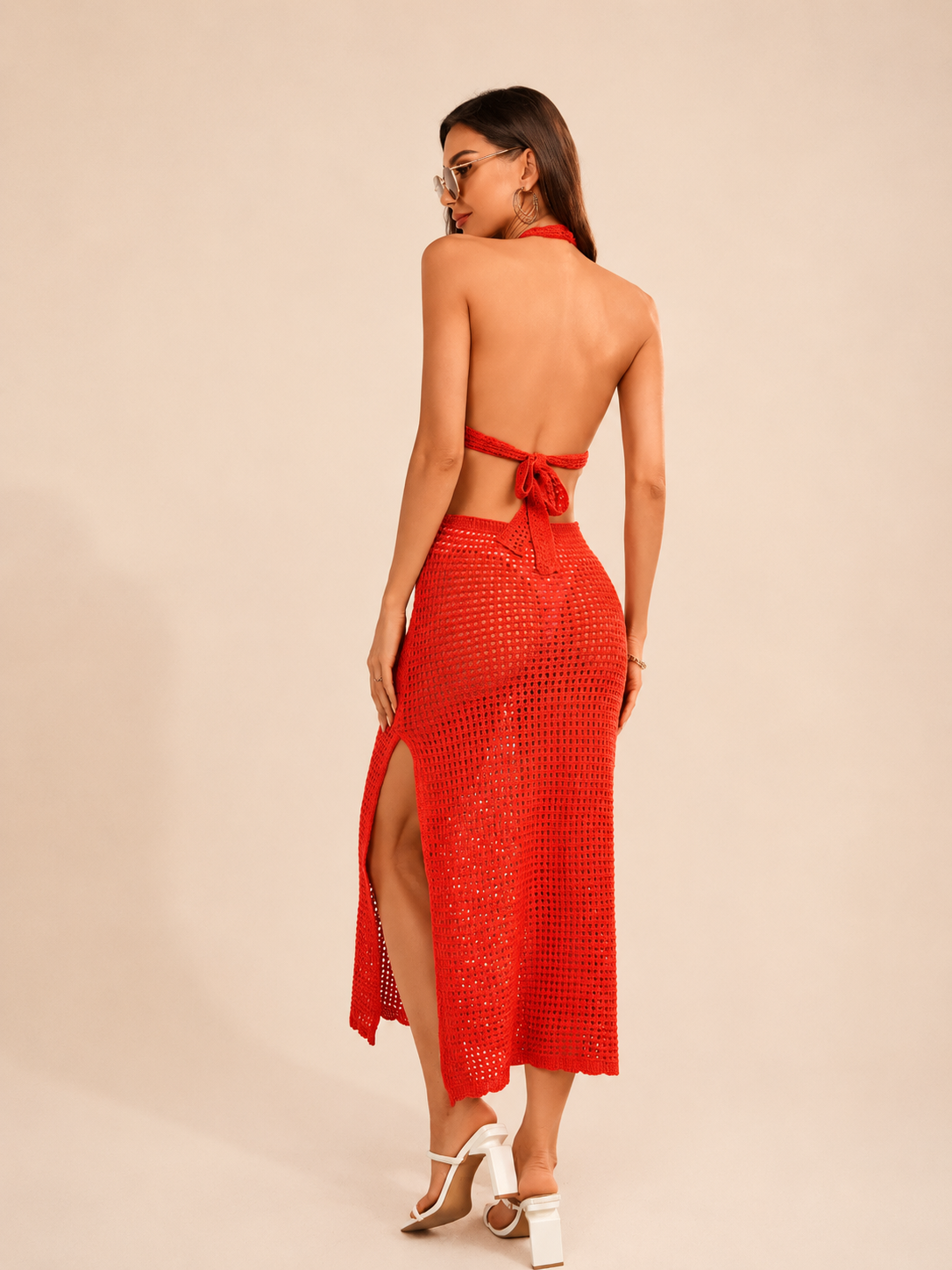 Robe Crochet Col Licou